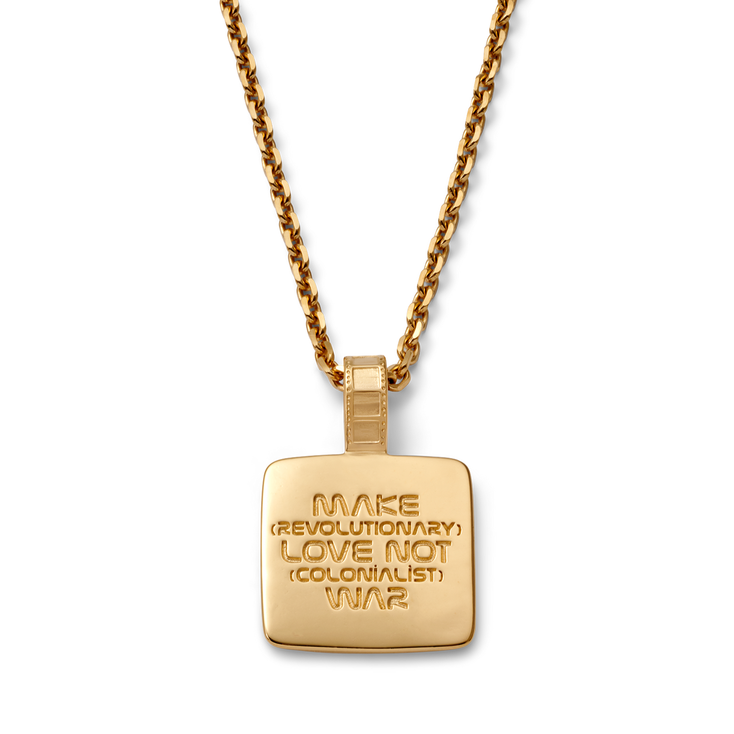 Make (Revolutionary) Love not (colonialist) war Necklace