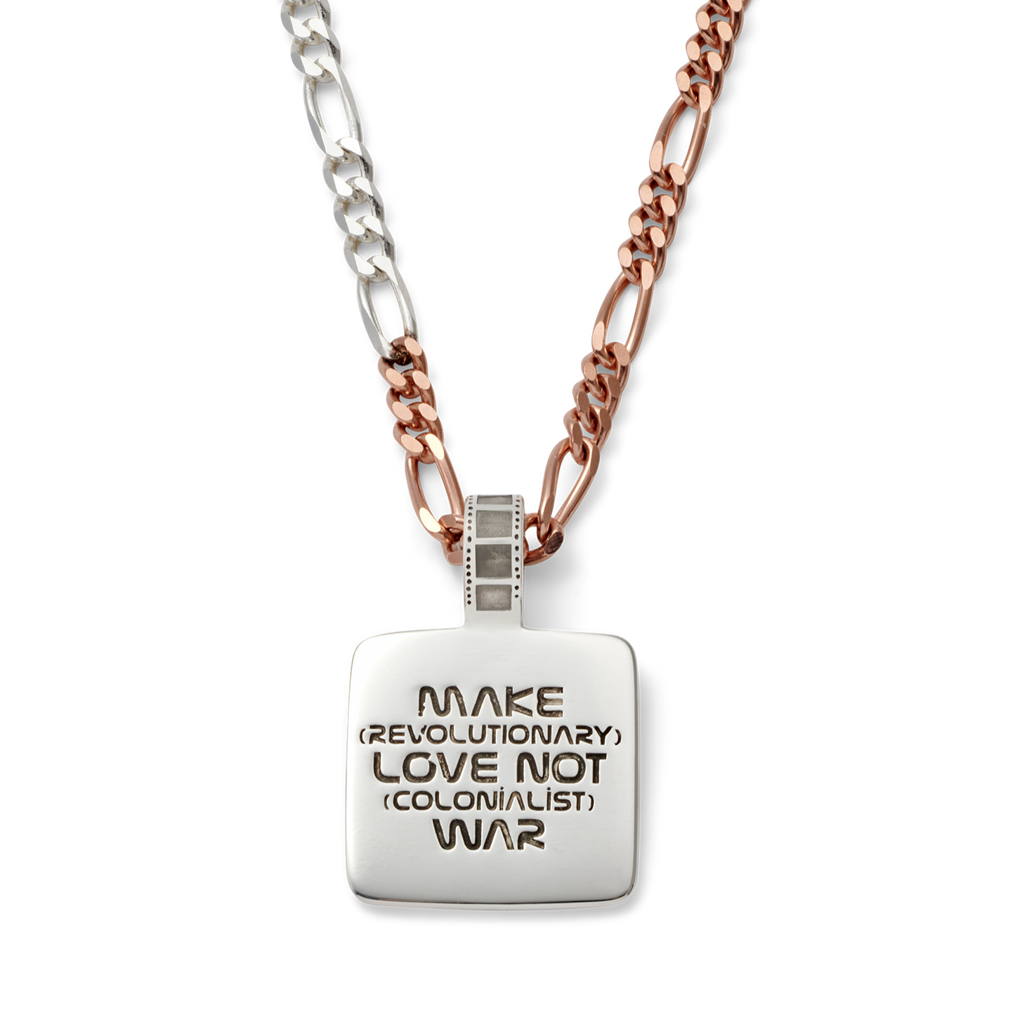 Make (Revolutionary) Love not (colonialist) war Necklace