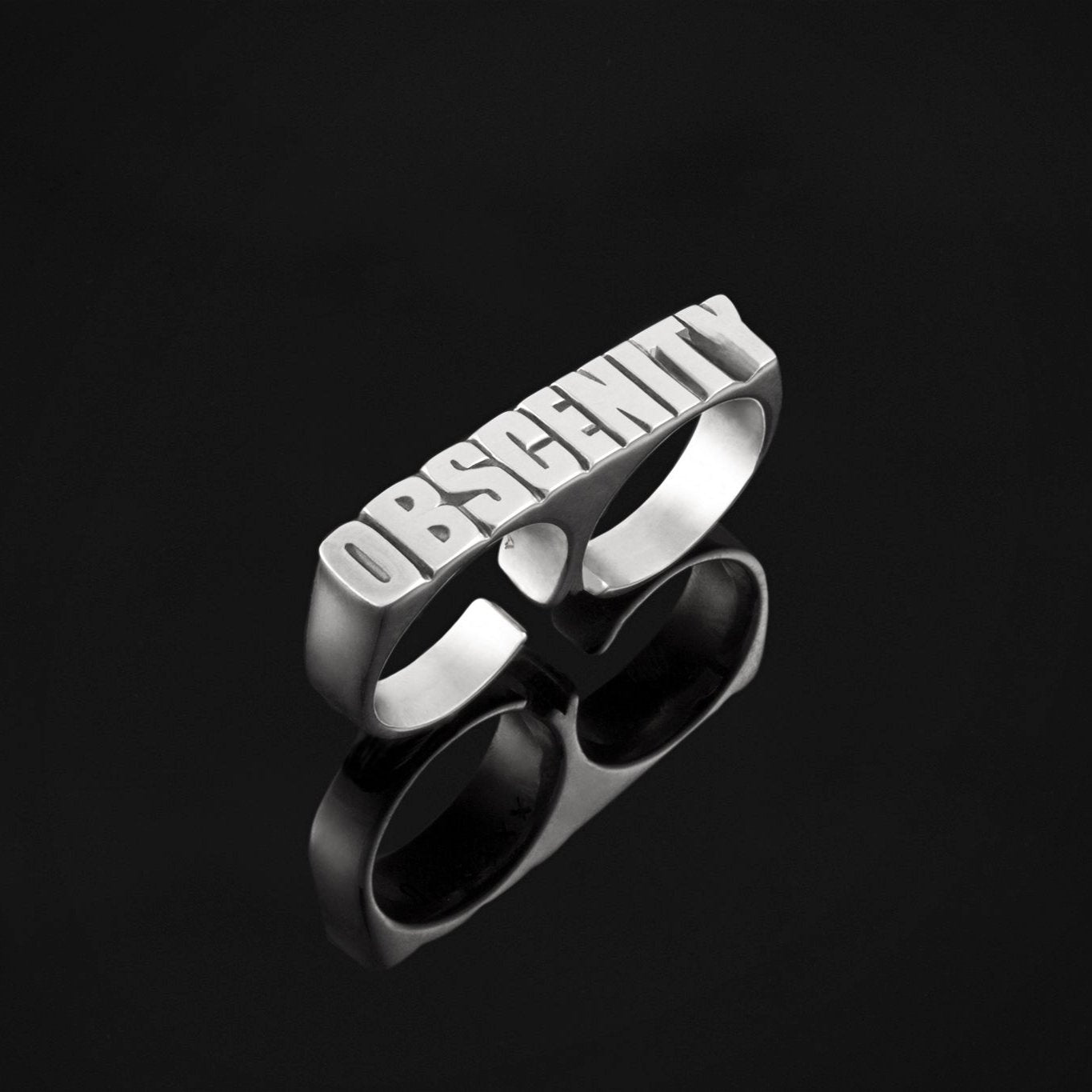 Obscenity Two Finger Ring