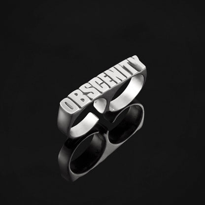 Obscenity Two Finger Ring